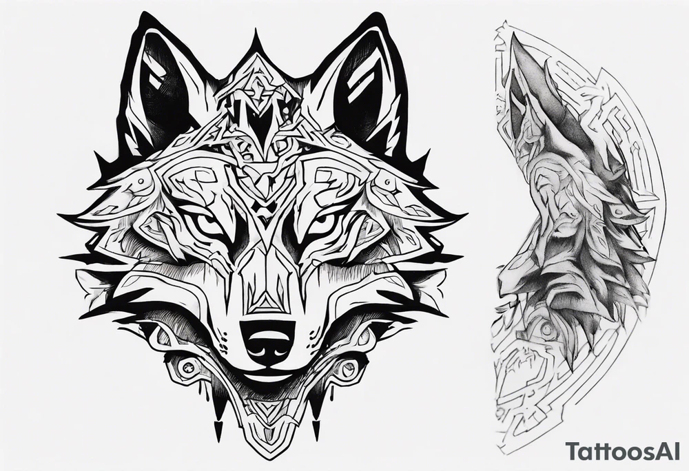 simple wolf head from zelda twilight princess tattoo idea simple wolf head from zelda twilight princess tattoo idea