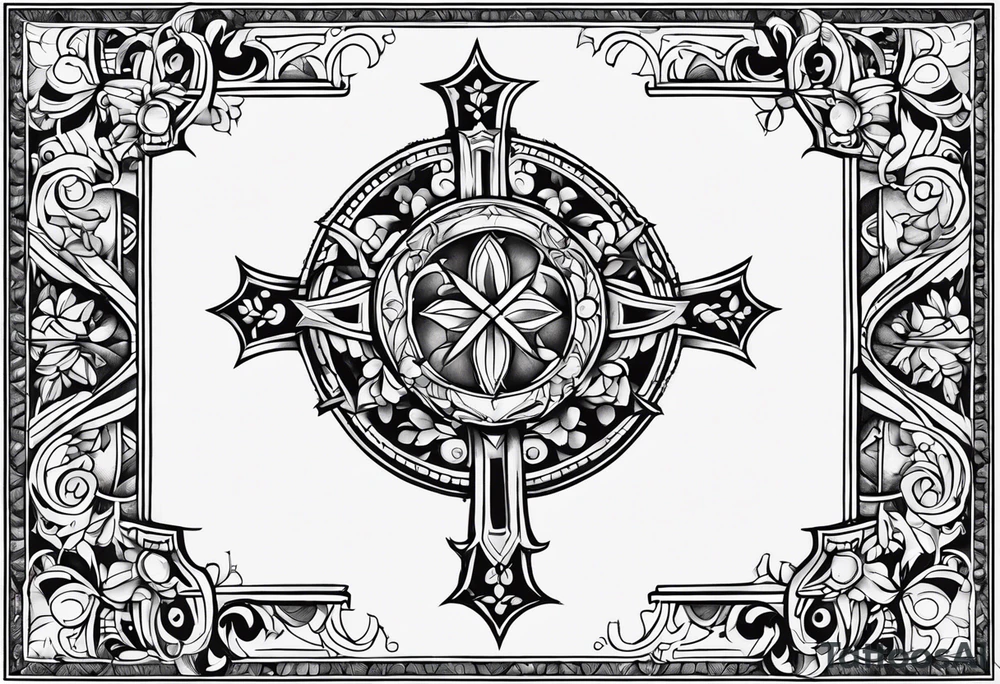Je veux un tatouage de la croix occitane avec le chiffre 93 intégré tattoo idea