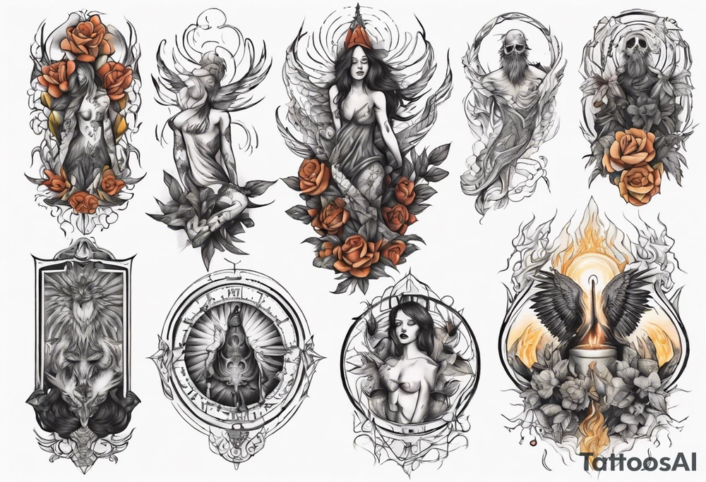 Light liberating people from fear tattoo idea