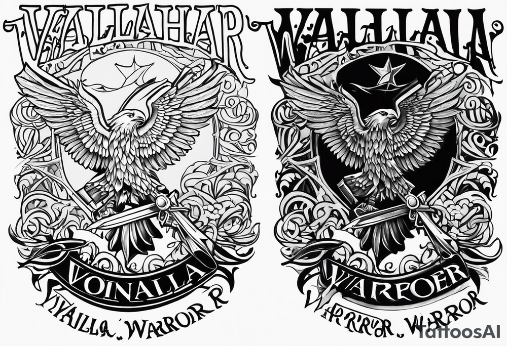 Wounded warrior valhalla tattoo idea