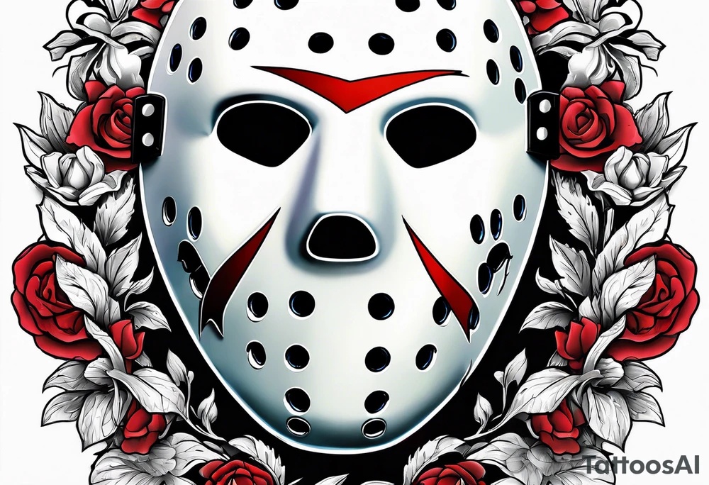 Friday the 13th Jason mask, Japanese art tattoo idea