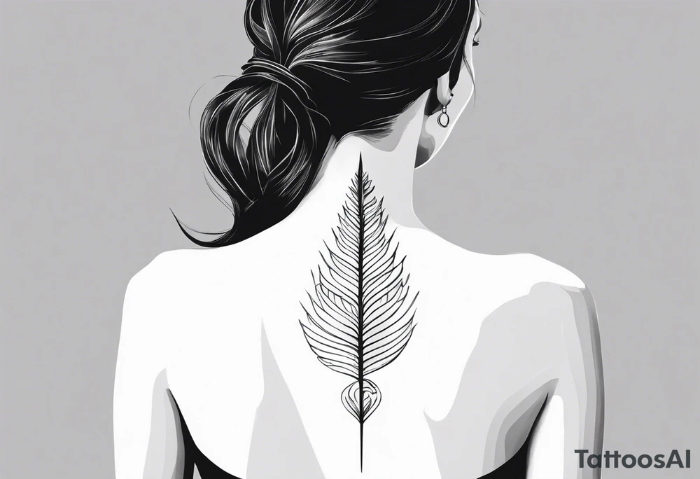 women’s spine tattoo tattoo idea
