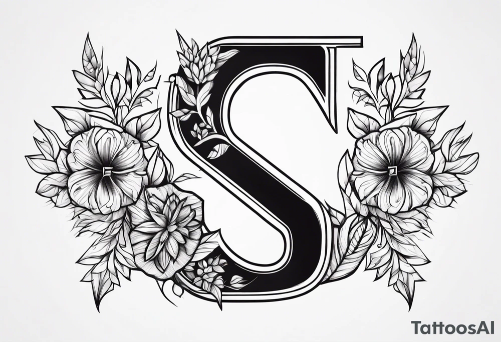 Letter s tattoo idea