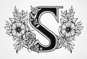 Letter s tattoo idea