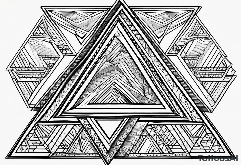 triangle pattern tattoo idea