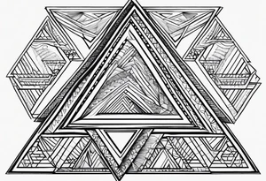 triangle pattern tattoo idea