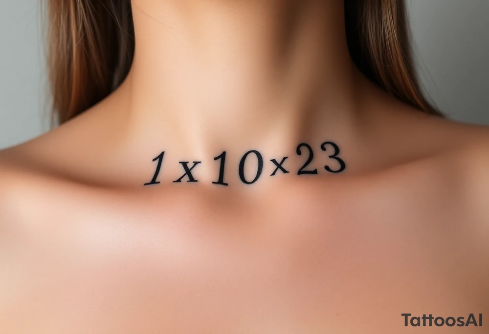 1x10^23 tattoo idea