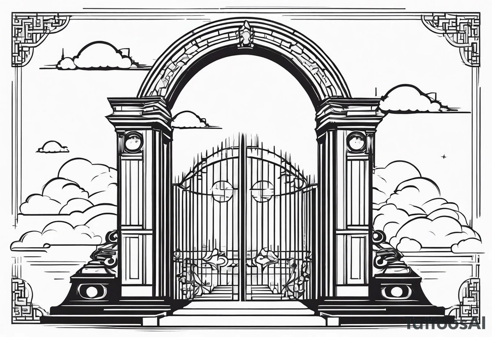 heaven gate vector tattoo idea