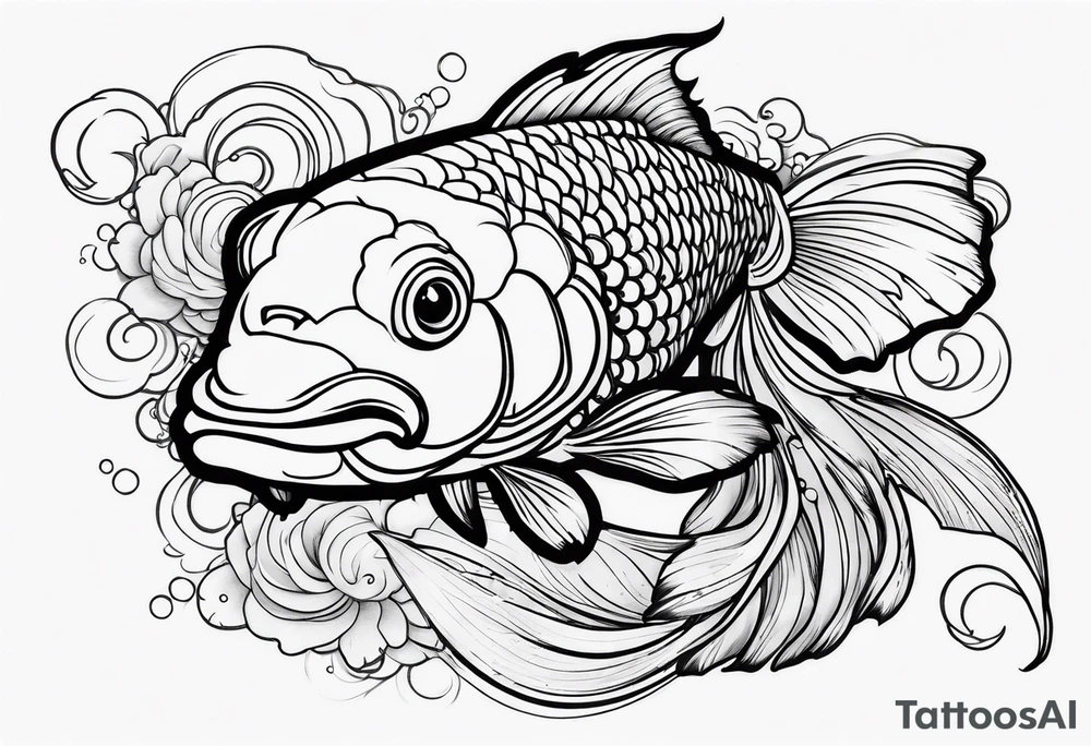 Koi fish tattoo idea