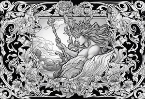 Olympian Hermes and Poseidon tattoo idea