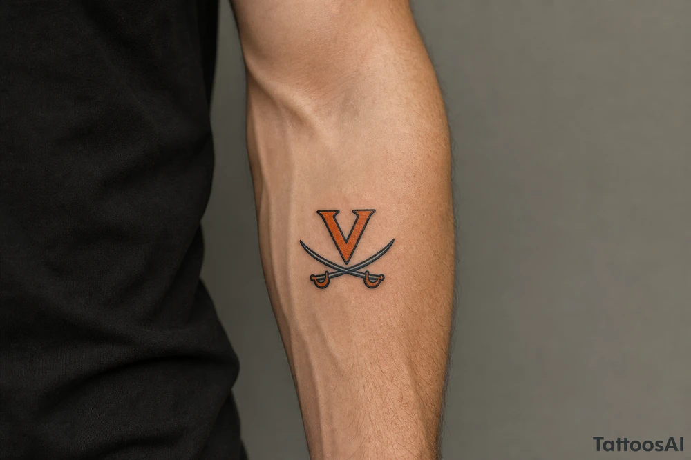 UVA crossed sabres tattoo idea