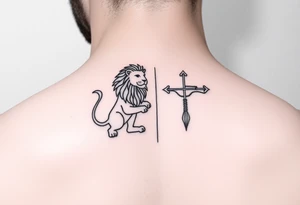 Leo zodiac sign and Sagittarius together tattoo idea
