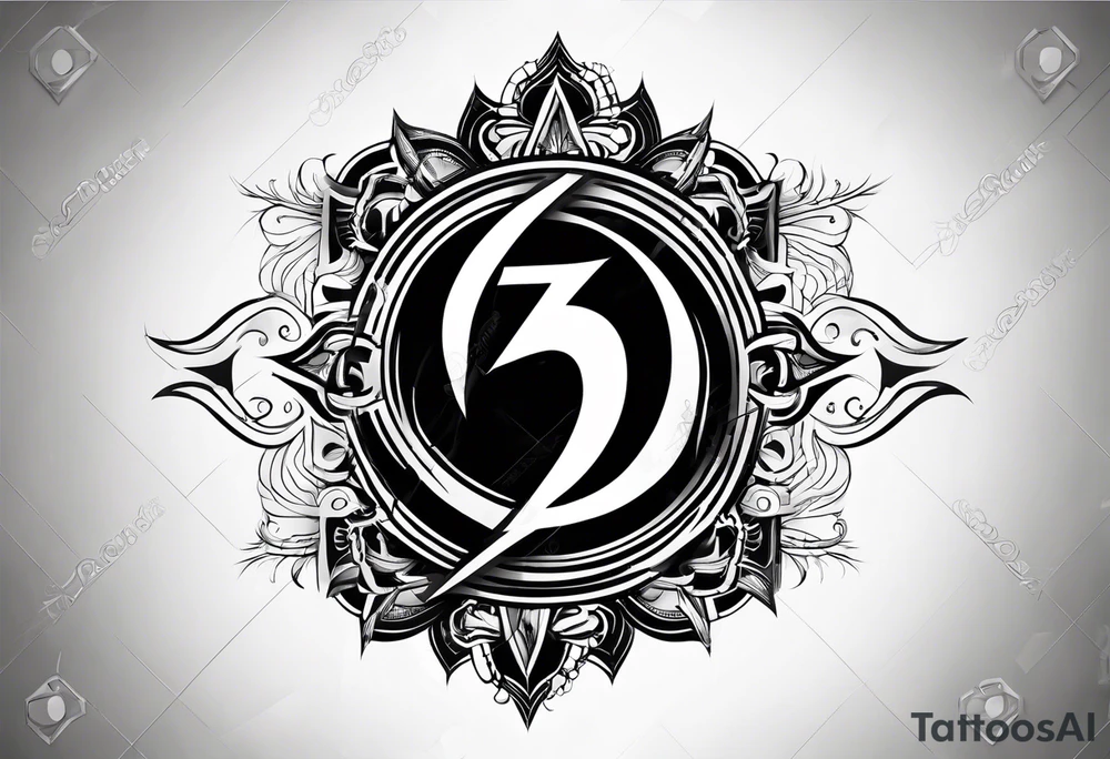 Lightning symbol. Made out of the name “5y8o” tattoo idea