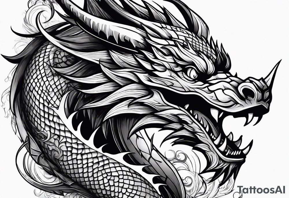 roaring dragons tattoo idea