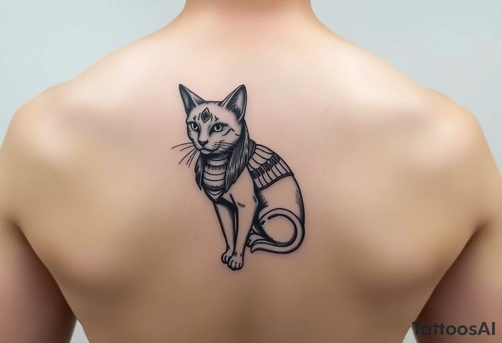 Egyptian cat tattoo idea