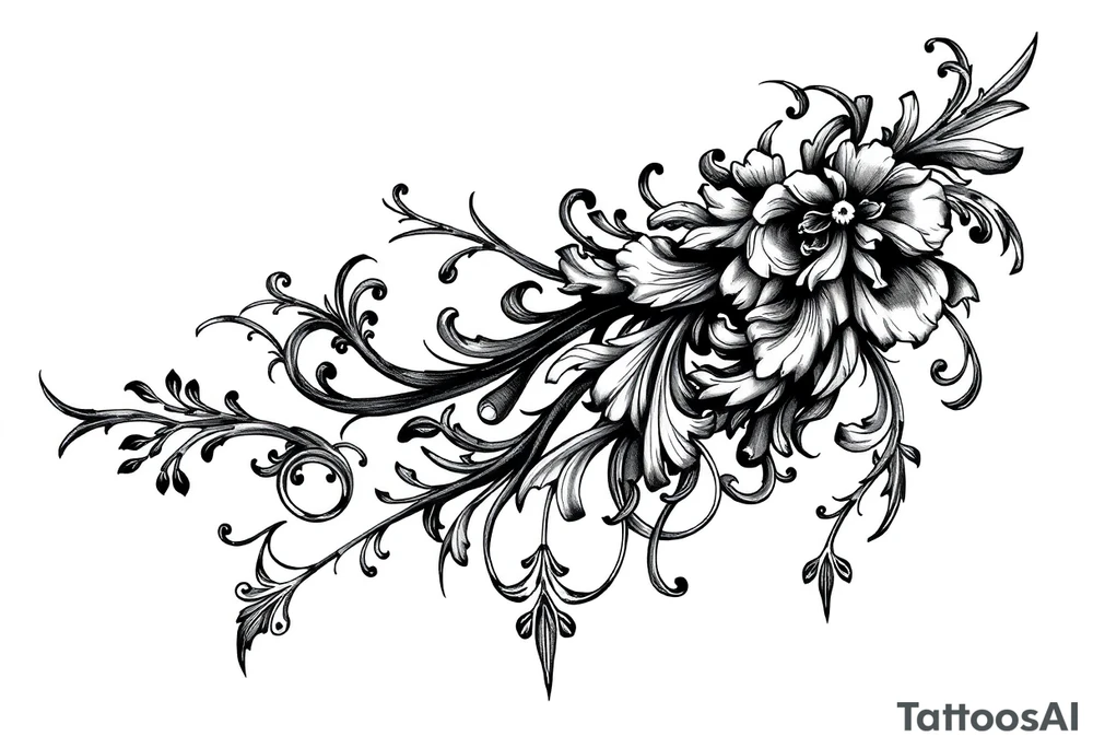 mytical shaman and mytolog style ornametn with ancient rhyme tattoo idea
