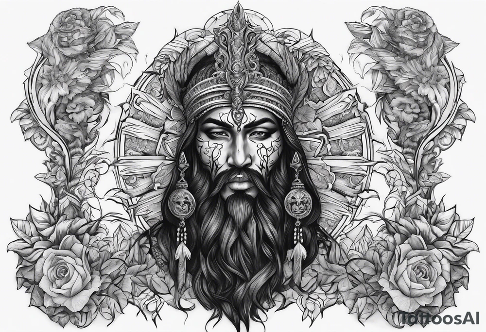 aztez god of death tattoo idea