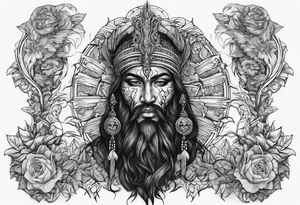 aztez god of death tattoo idea