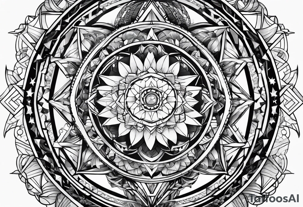geometric universe tattoo idea