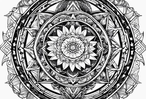 geometric universe tattoo idea