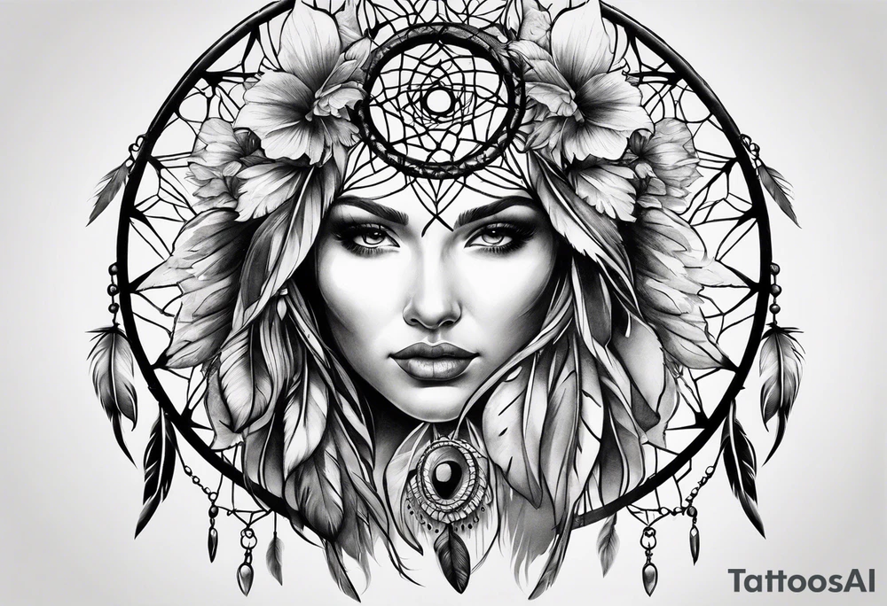Dreamcatcher tattoo. tattoo idea