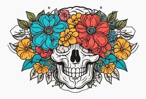 human brain
old school vintage simple traditional design surrounded by vintage flowers


bold color simple tattoo idea