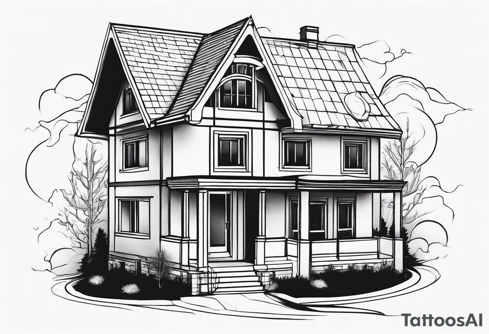 house tattoo idea
