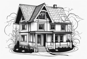 house tattoo idea