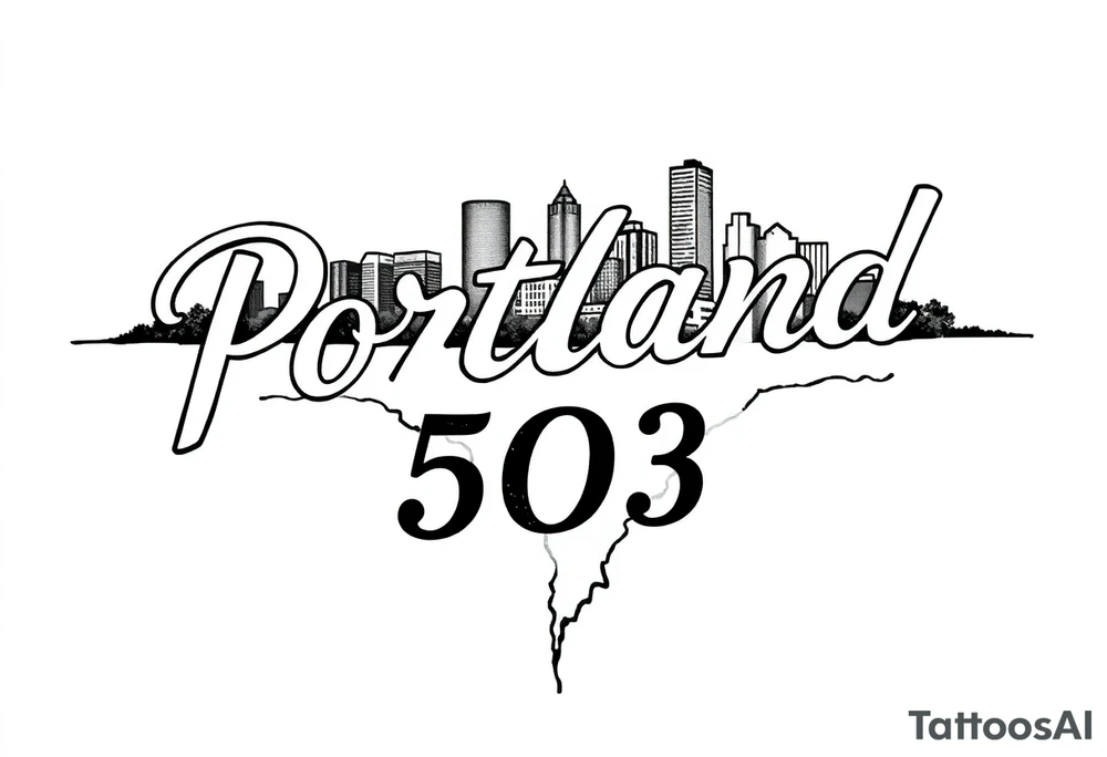 Portland oregon 503 tattoo idea