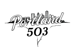 Portland oregon 503 tattoo idea