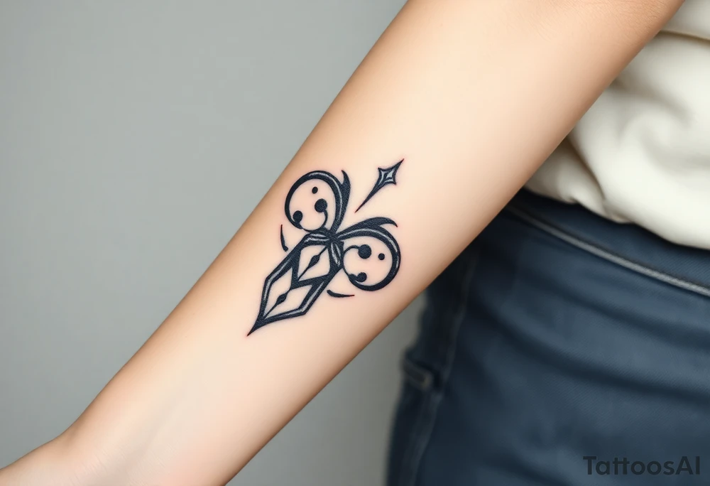 A powerful Viking love rune carved into an ancient stone tattoo idea
