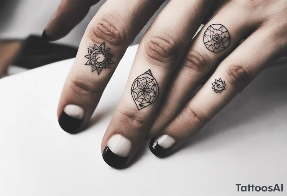 small tattoo on the finger tattoo idea