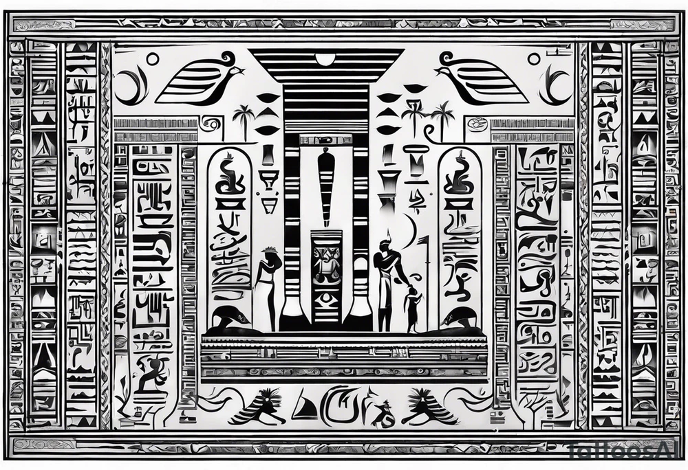 egyptian hieroglyphs tattoo idea