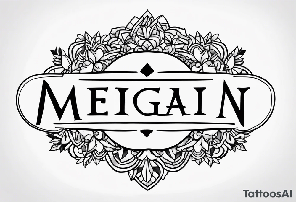 name Megan tattoo idea