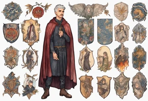 Tan France wearing a medieval cloak tattoo idea