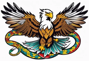 eagle catching snake tattoo idea