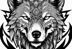 a wolf revealing its skull inspired by elden ring tattoo idea
