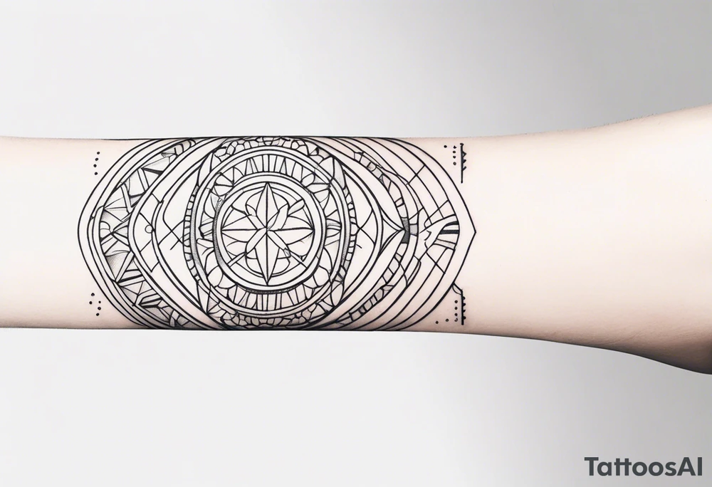 Forearm band tattoo tattoo idea