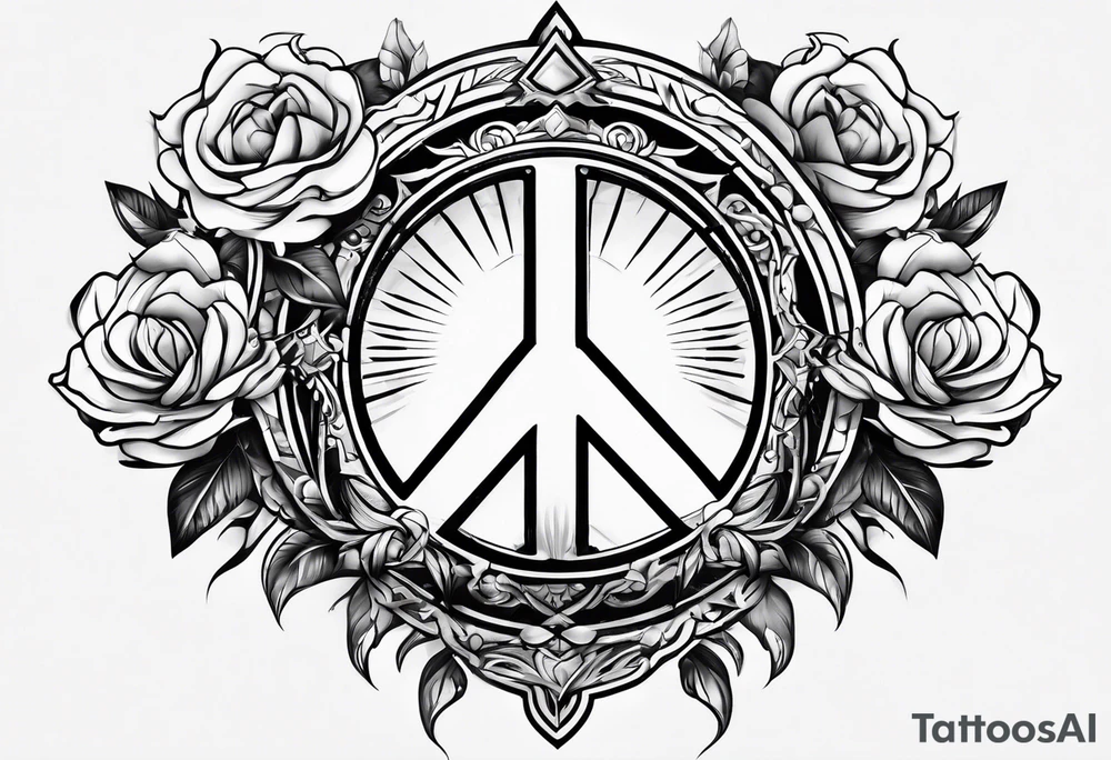 Represent love, peace and humanity tattoo idea