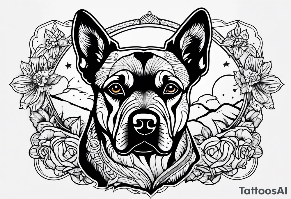 dog love tattoo idea