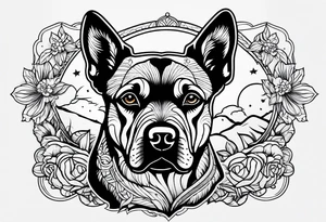 dog love tattoo idea
