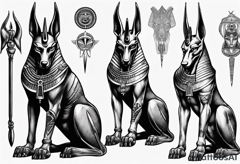 Egyptian god Anubis tattoo idea