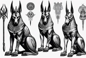 Egyptian god Anubis tattoo idea
