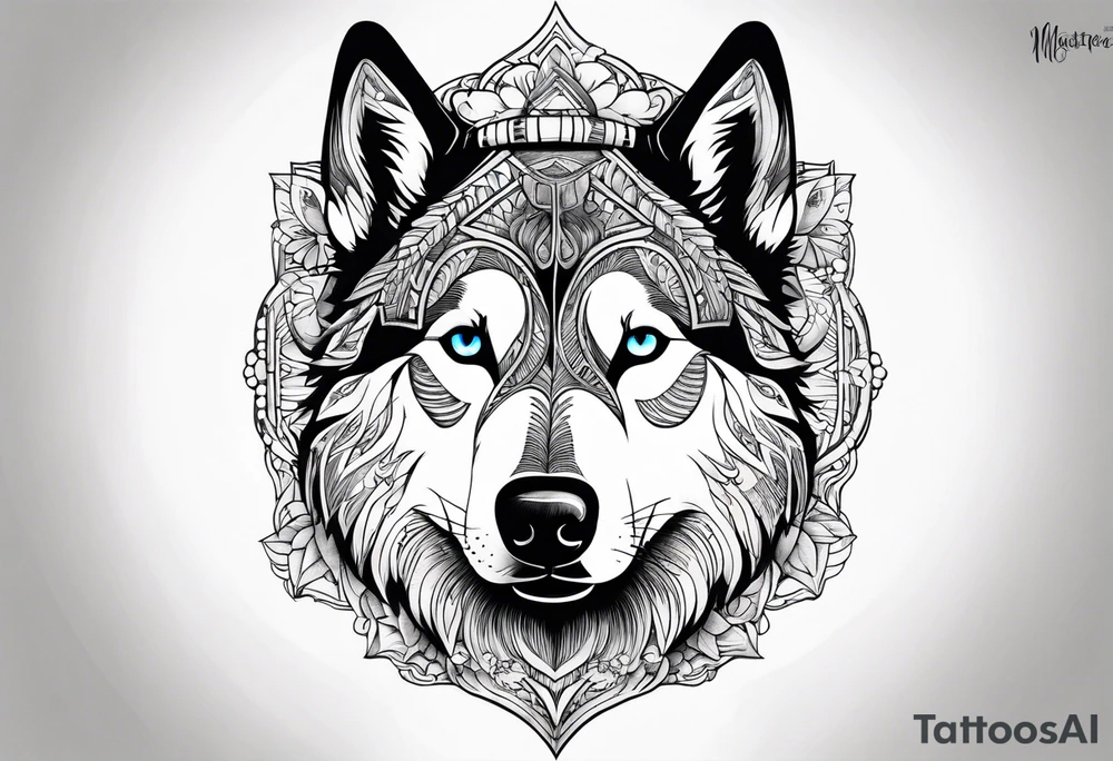 Siberian Husky tattoo idea