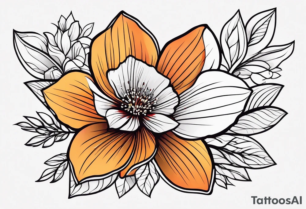 Minimalist flower tattoo idea