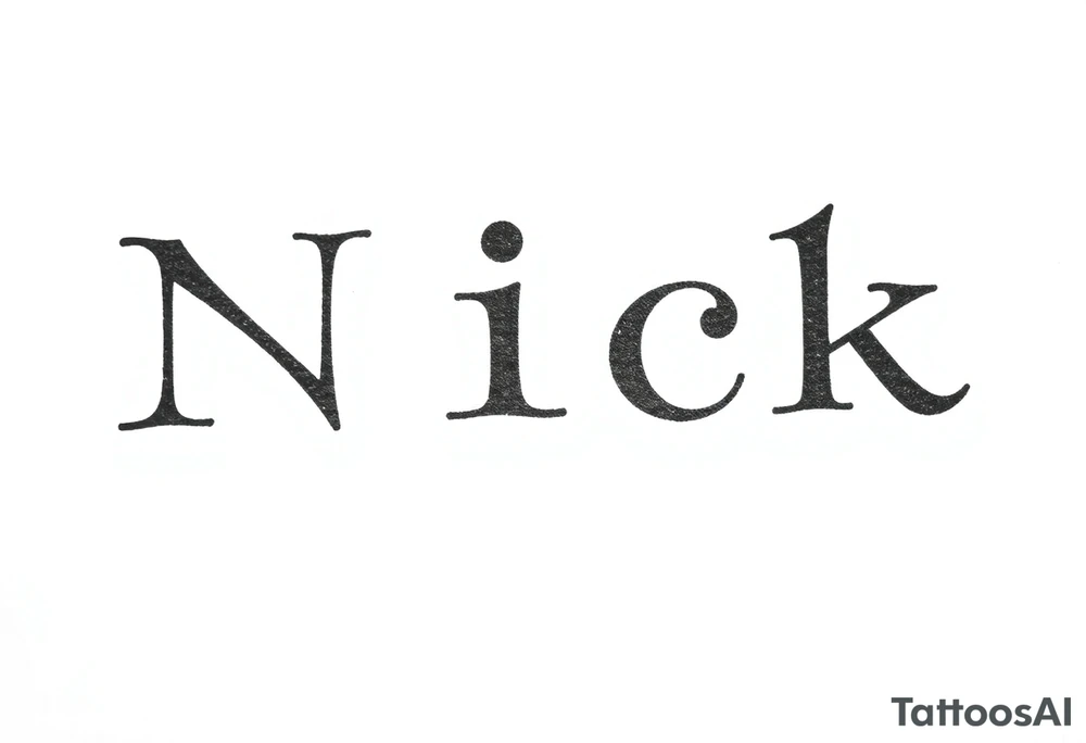 Nick tattoo idea