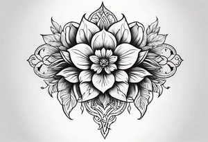 spine tattoo flower tattoo idea