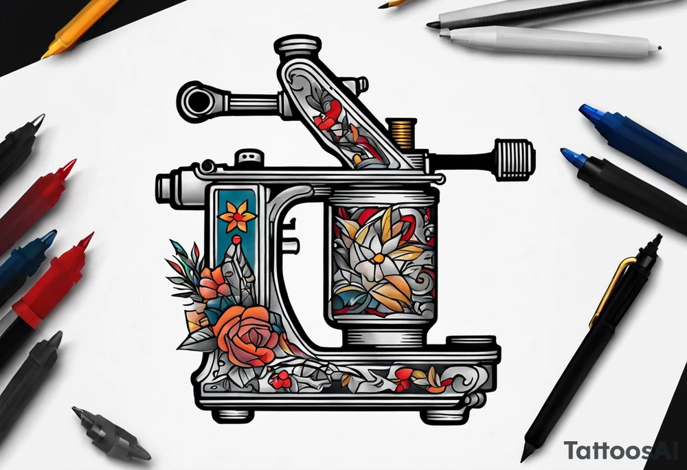 Tattoo machine tattoo idea