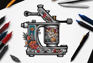 Tattoo machine tattoo idea