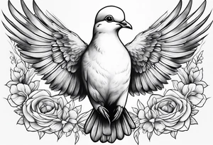 Elegant dove tattoo idea